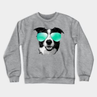 Cool Dog With Sunglasses Crewneck Sweatshirt